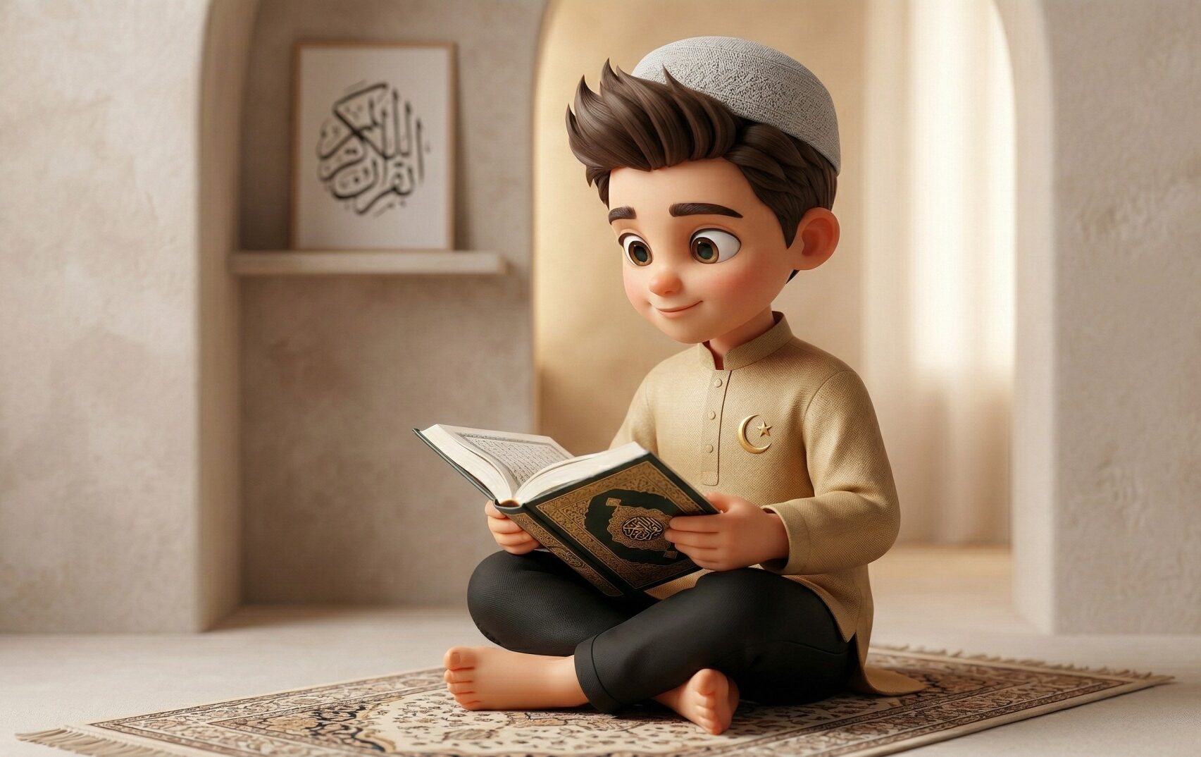 Enfant lisant le Coran