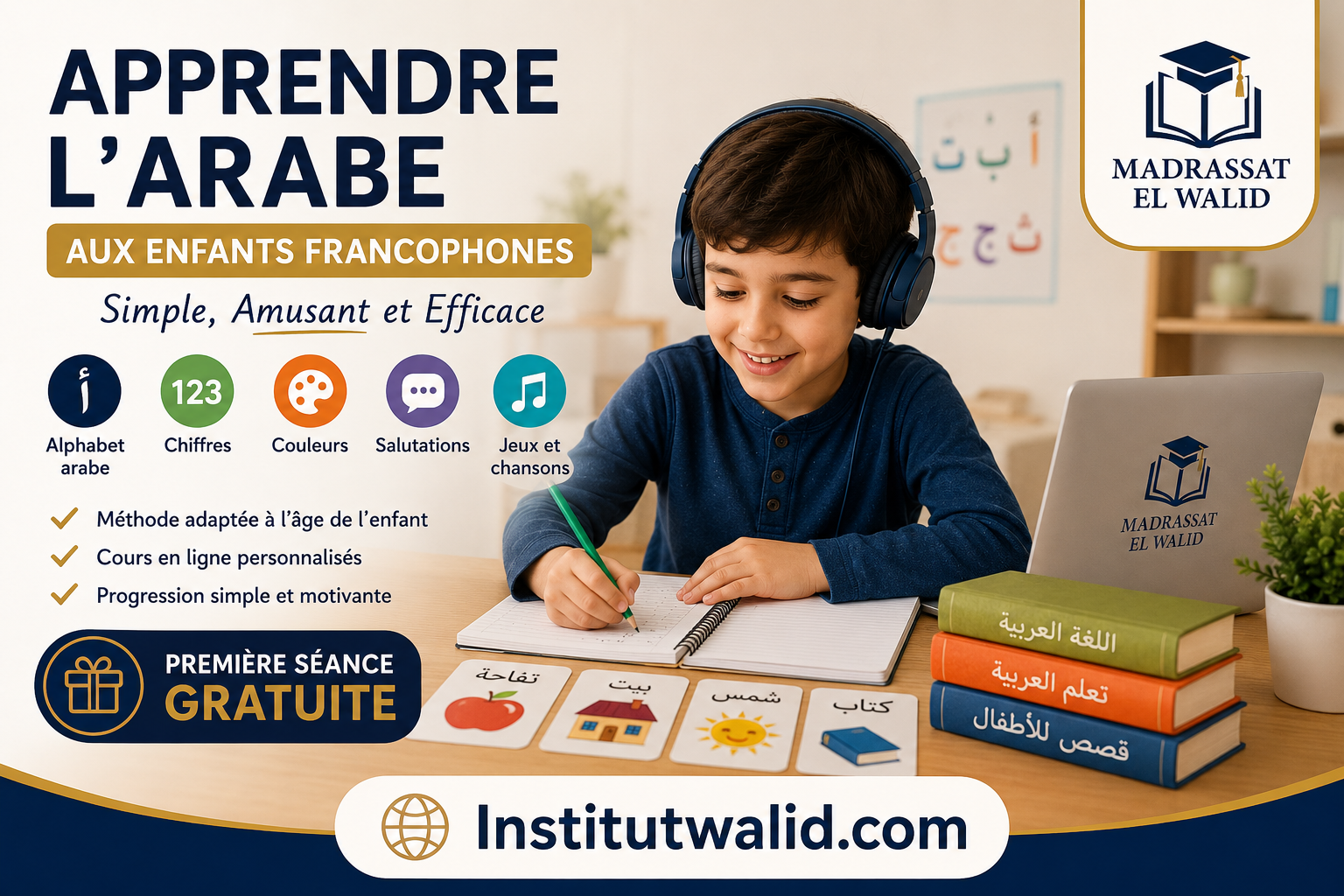 Apprendre l’arabe pour enfants francophones (méthode simple et amusante)