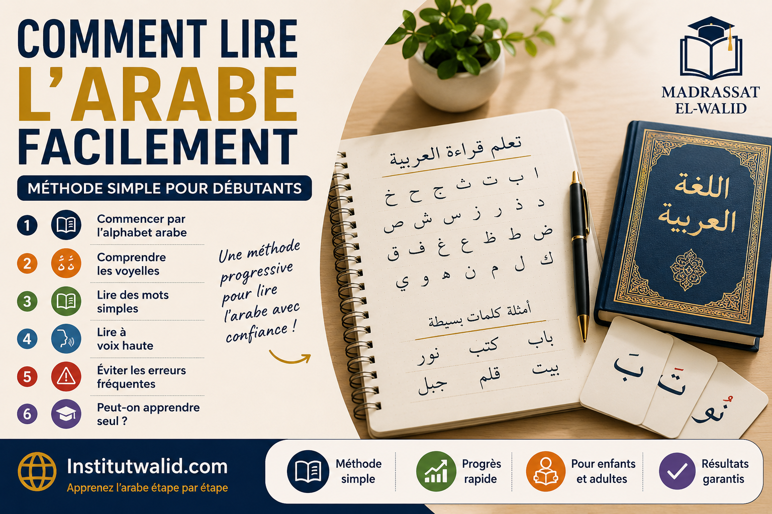 Comment lire l’arabe facilement (méthode simple pour débutants)