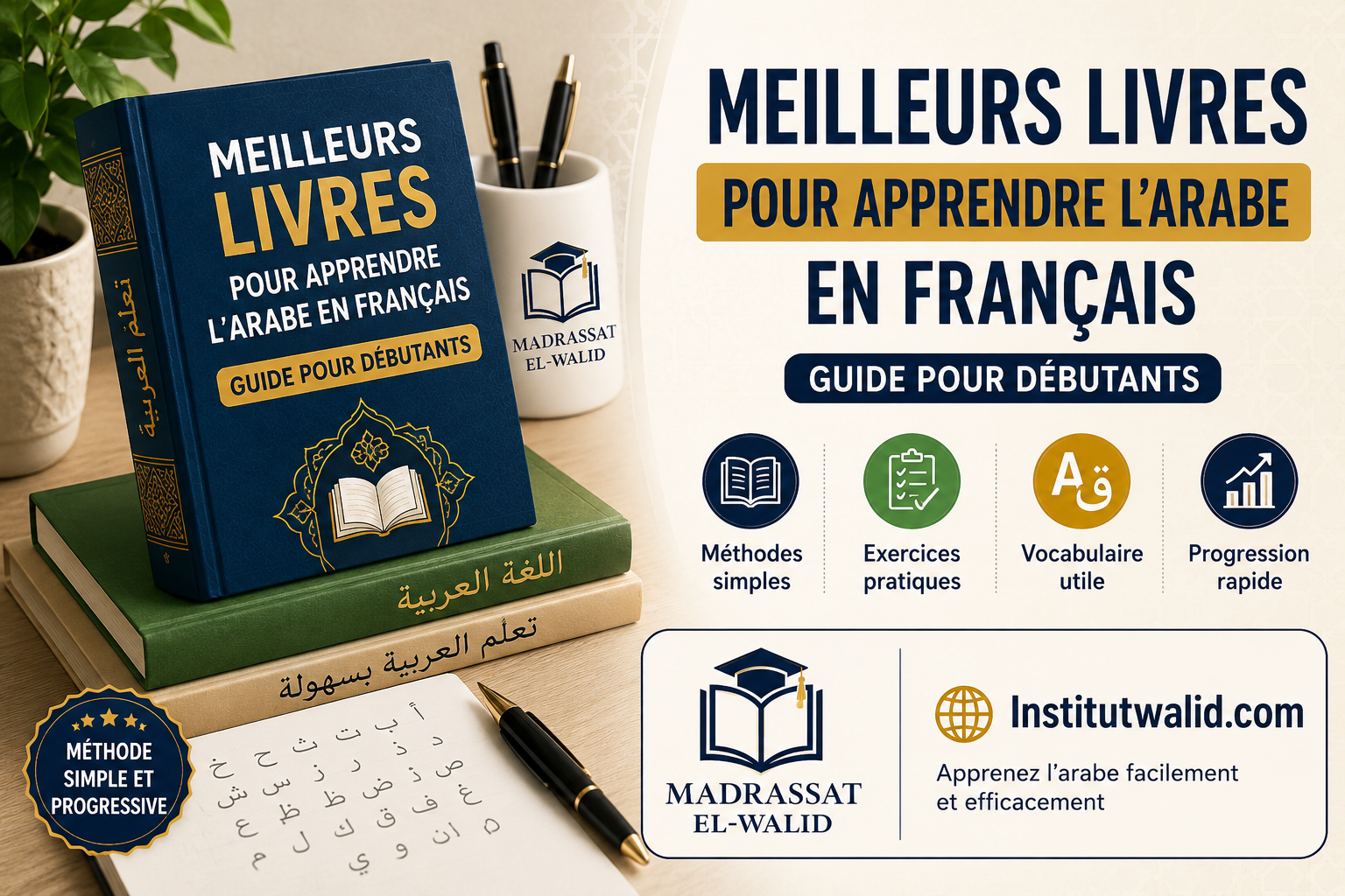 Meilleurs livres pour apprendre l’arabe en français (guide pour débutants)