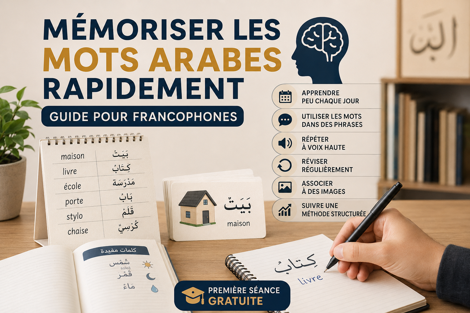 Les meilleures méthodes pour mémoriser les mots arabes rapidement (guide pour francophones)