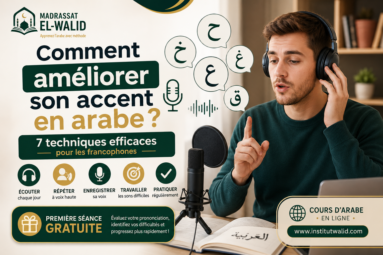 Comment améliorer son accent en arabe rapidement (guide pour francophones)