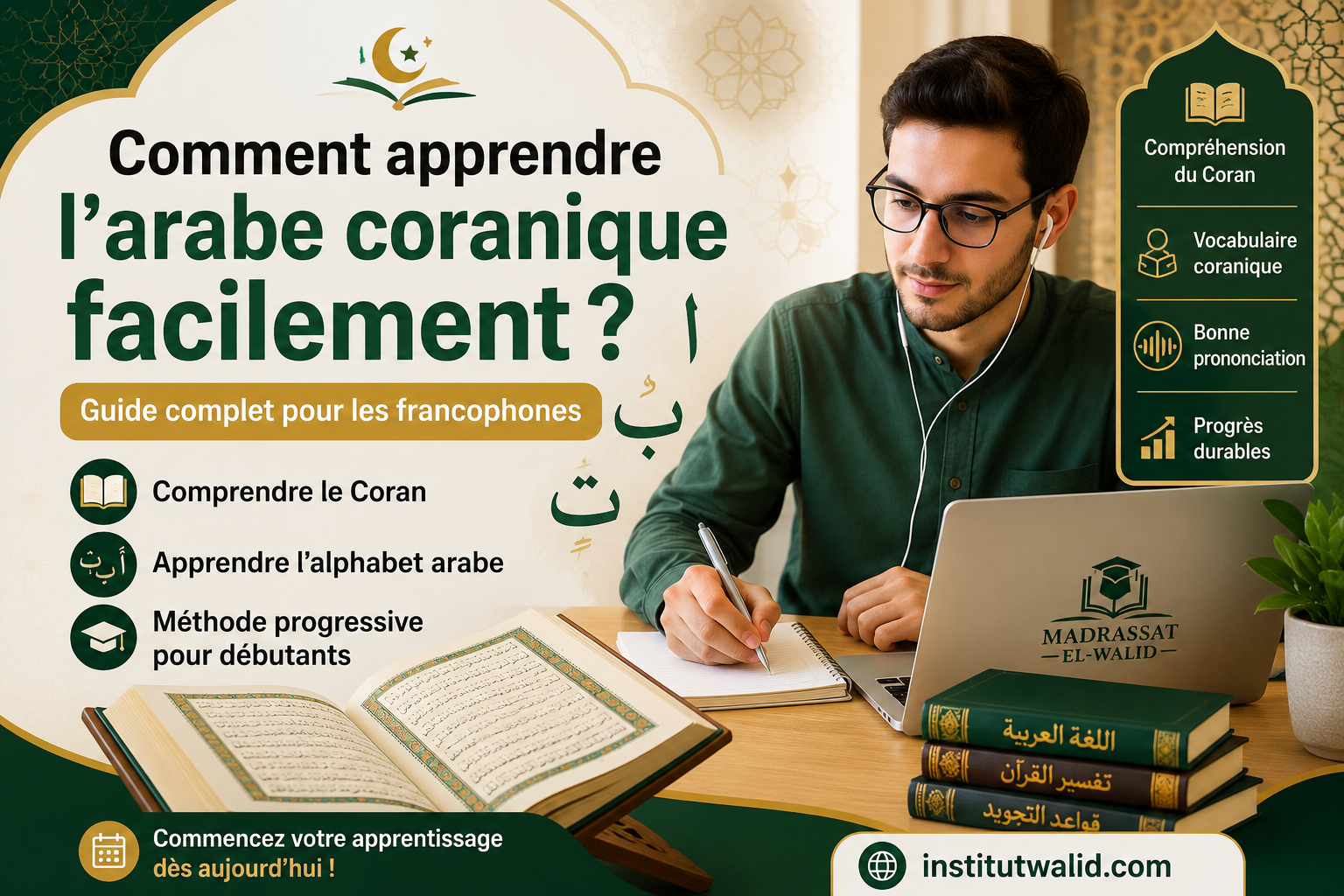 Comment apprendre l’arabe coranique facilement (guide pour francophones)
