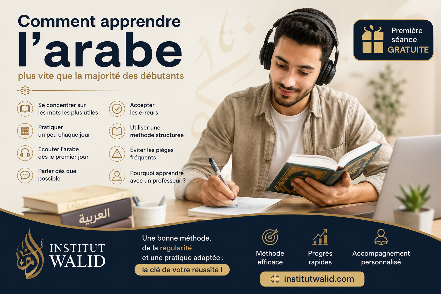 Comment apprendre l’arabe plus vite que la majorité des débutants