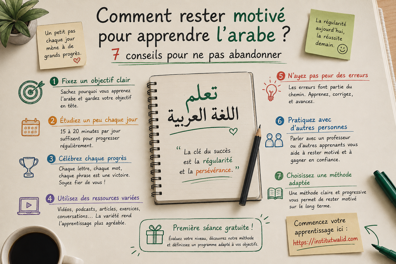 Comment rester motivé pour apprendre l’arabe ? (7 conseils pour ne pas abandonner)
