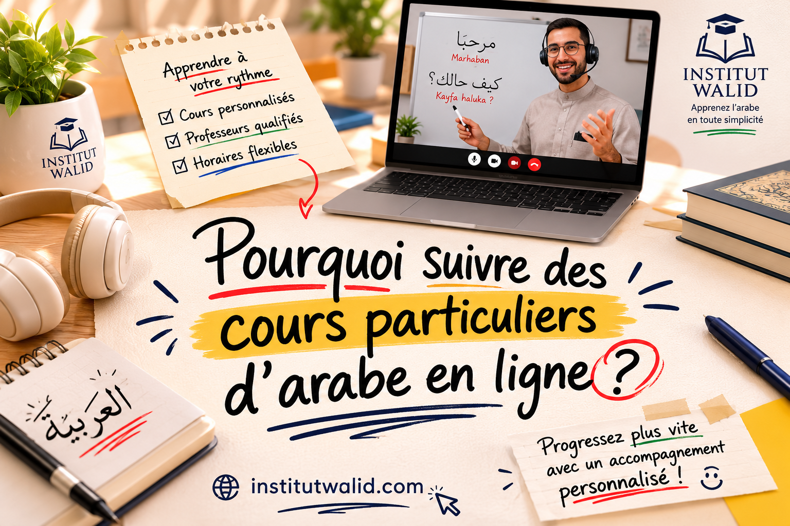 Pourquoi suivre des cours particuliers d’arabe en ligne ?